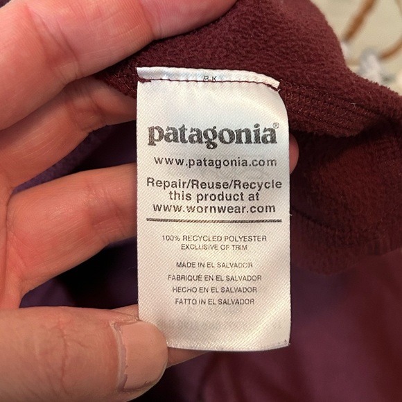 Patagonia Micro D 1/4-Zip Fleece in Maroon Size Medium - Picture 6 of 8